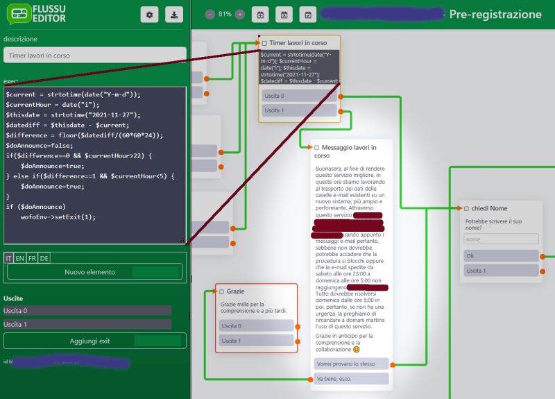 "Lavori in corso"? Quanto costa aggiungere un messaggio temporizzato?